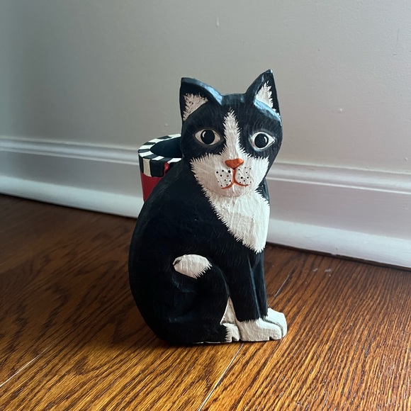 Tuxedo Cat Pencil Holder - Picture 2 of 5